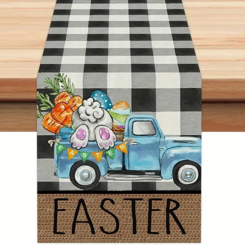 Easter Decoration Linen Tablecloth