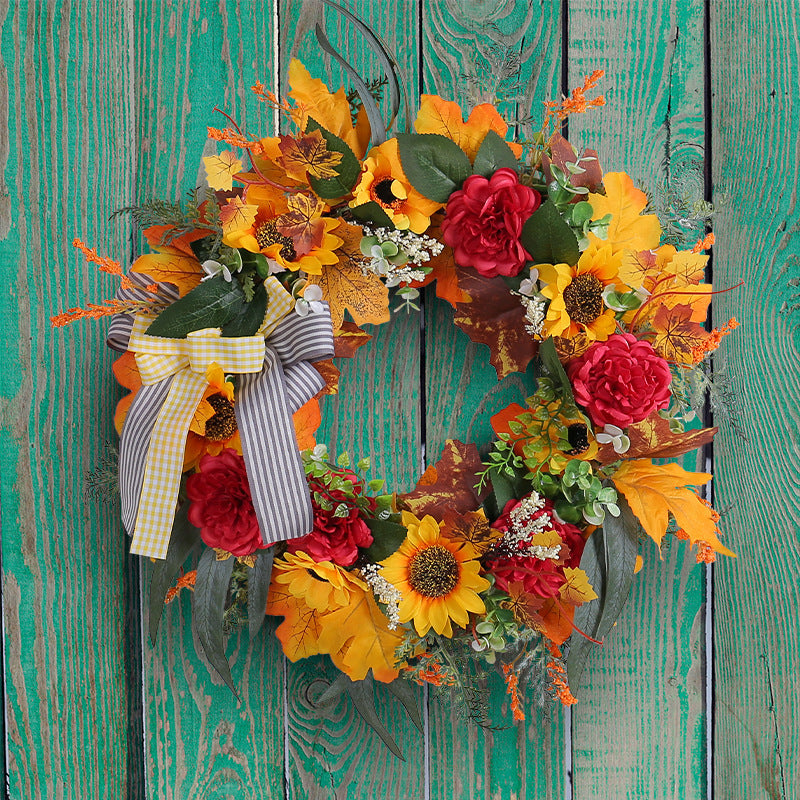 Fall Flower Wreath Decoration