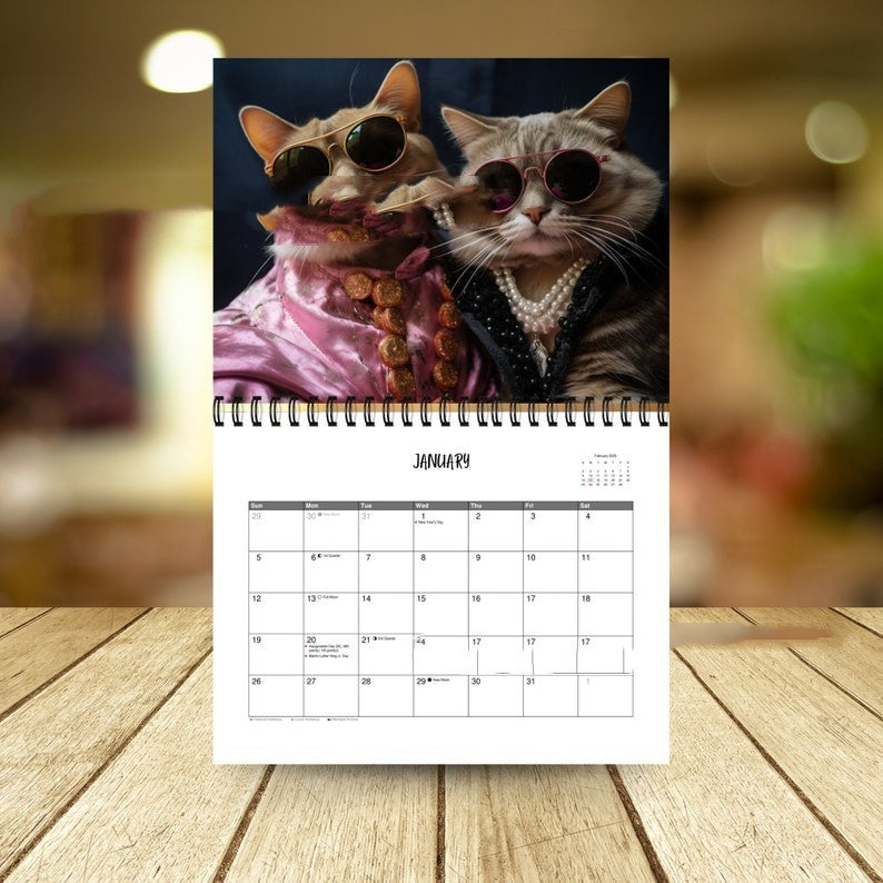 2025 Fashion Cat Calendar