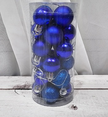 Christmas Decoration Shiny Matte Christmas Balls-24 Pieces