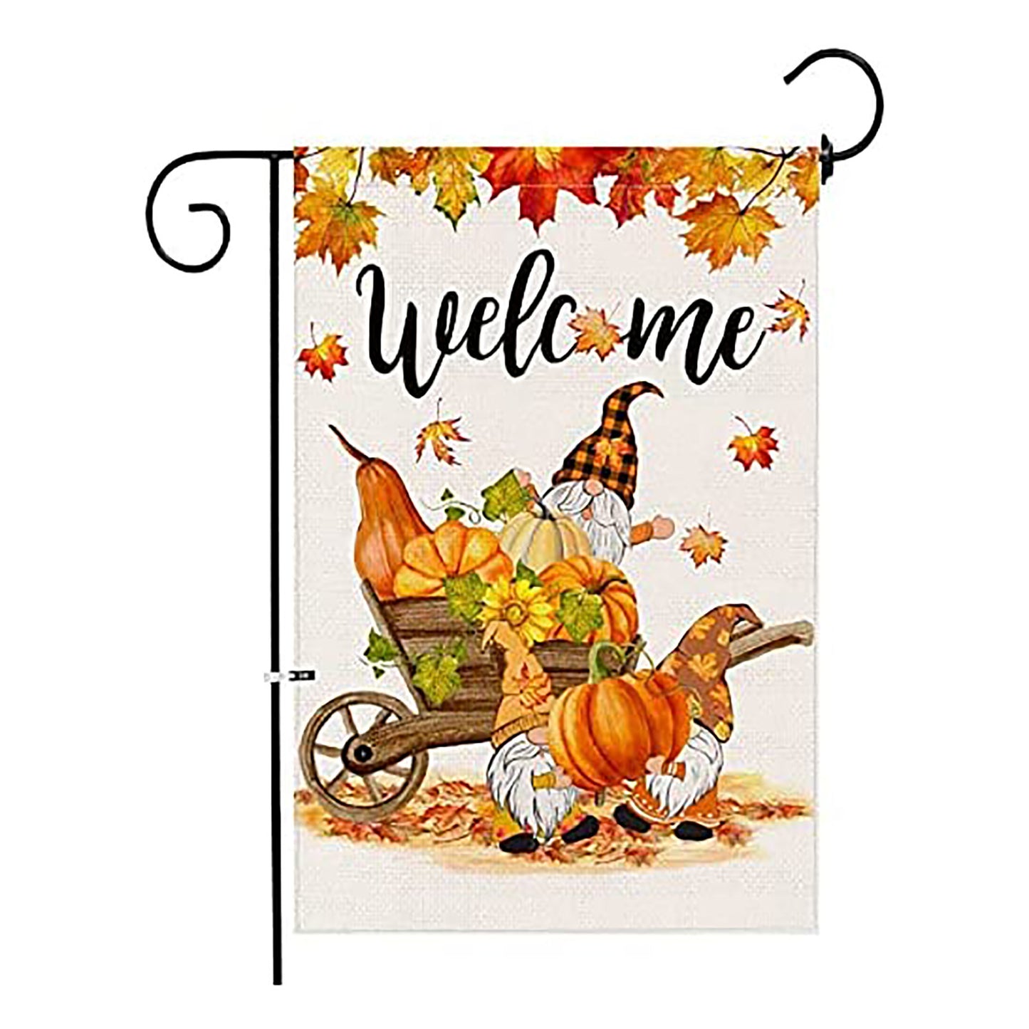 Autumn Thanksgiving Yard Decoration Linen Garden Banners