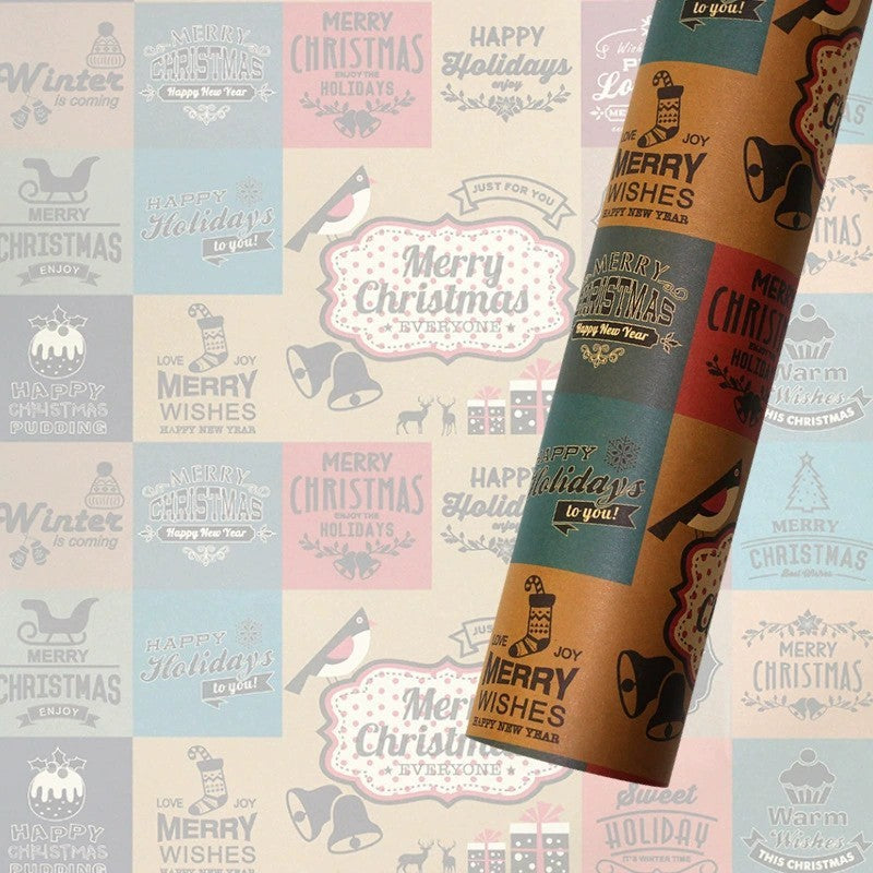 Stylish Christmas Themed Wrapping Paper 1 Pack