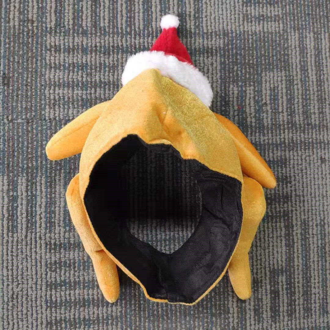 Dog or Cat Plush Roasted Turkey Hat