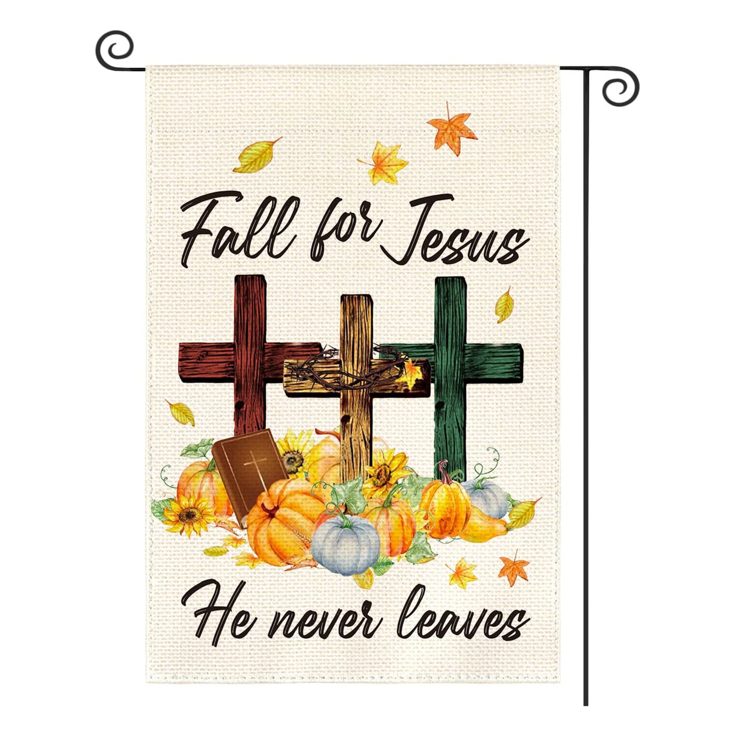 Autumn Thanksgiving Yard Decoration Linen Garden Banners