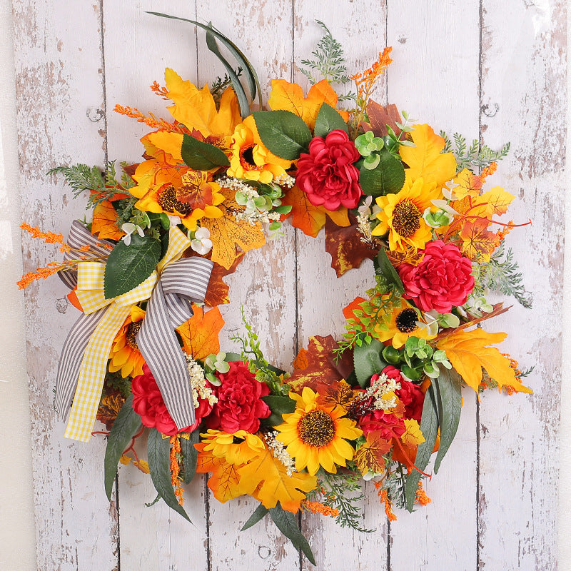 Fall Flower Wreath Decoration