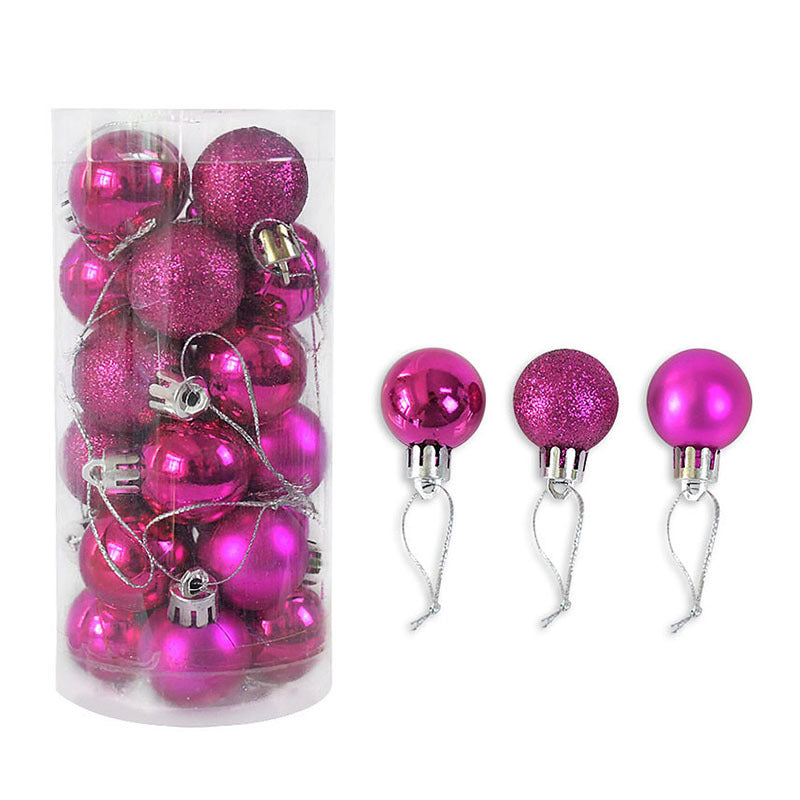 Christmas Decoration Shiny Matte Christmas Balls-24 Pieces