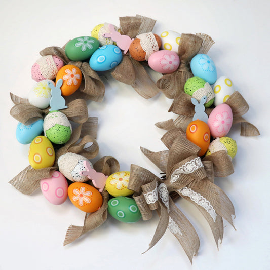 Easter Egg Rabbit Festival Door Decoration Wreath Ornament