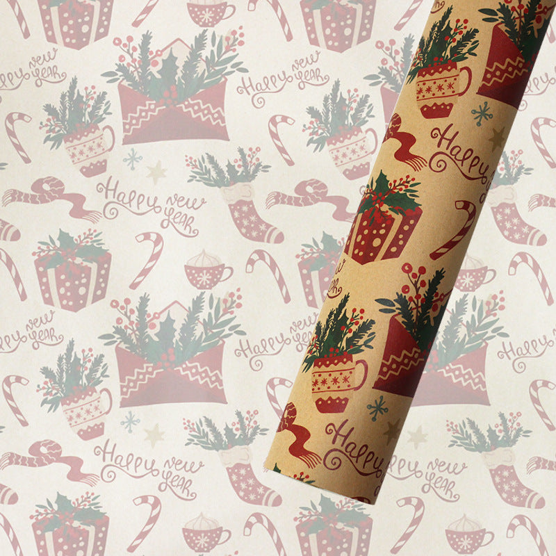 Christmas Gift Wrapping Paper European Style Retro