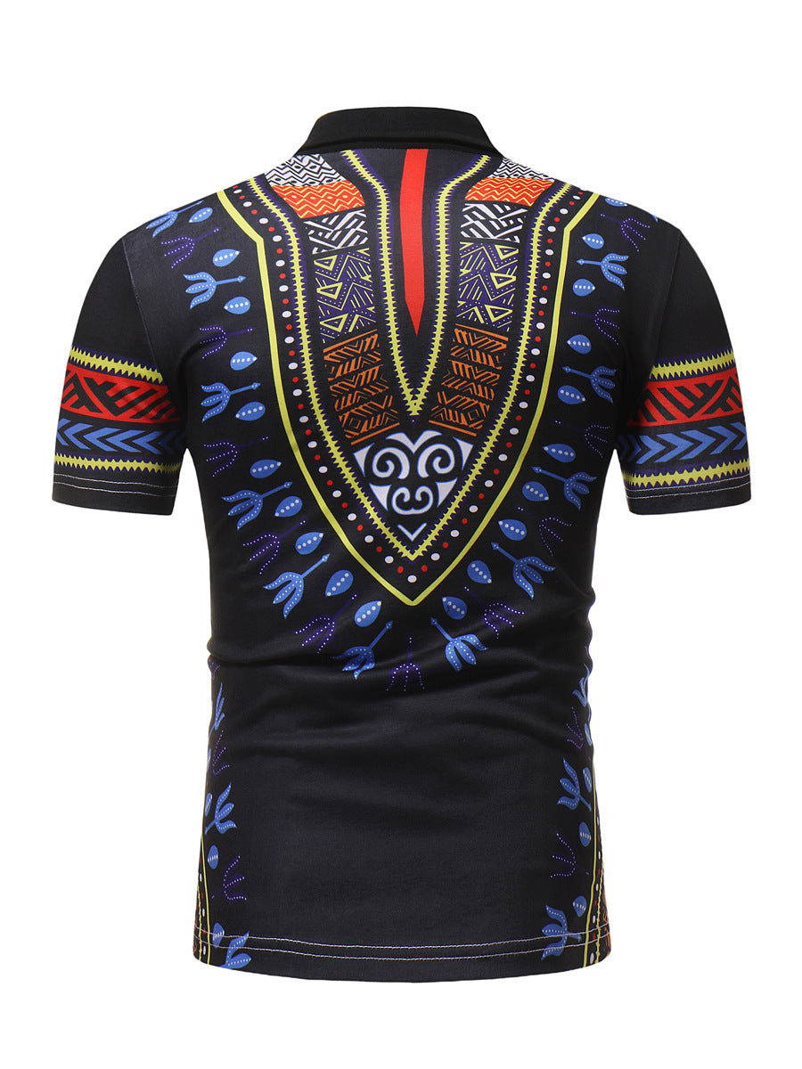 Color Printed Muscle Polo