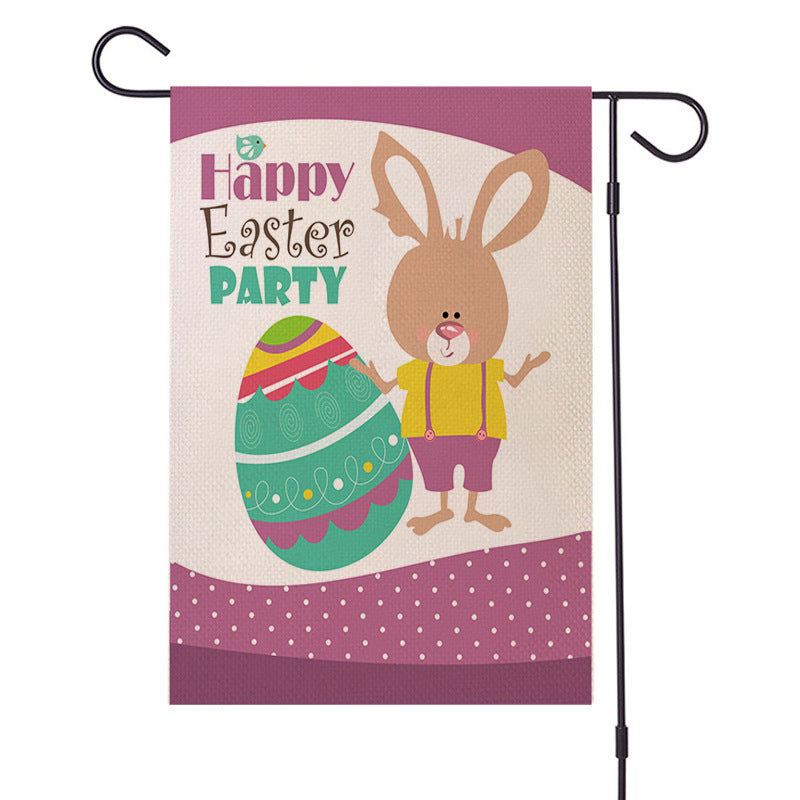 Easter Garden Courtyard Flag Double Sided Linen Various Styles