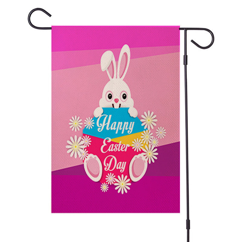 Easter Garden Courtyard Flag Double Sided Linen Various Styles