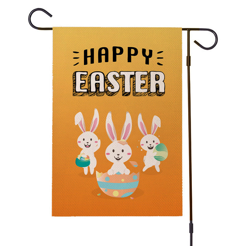 Easter Garden Courtyard Flag Double Sided Linen Various Styles