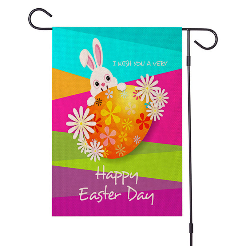 Easter Garden Courtyard Flag Double Sided Linen Various Styles