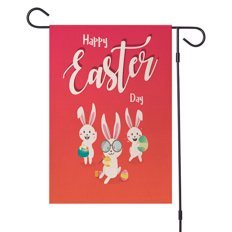 Easter Garden Courtyard Flag Double Sided Linen Various Styles