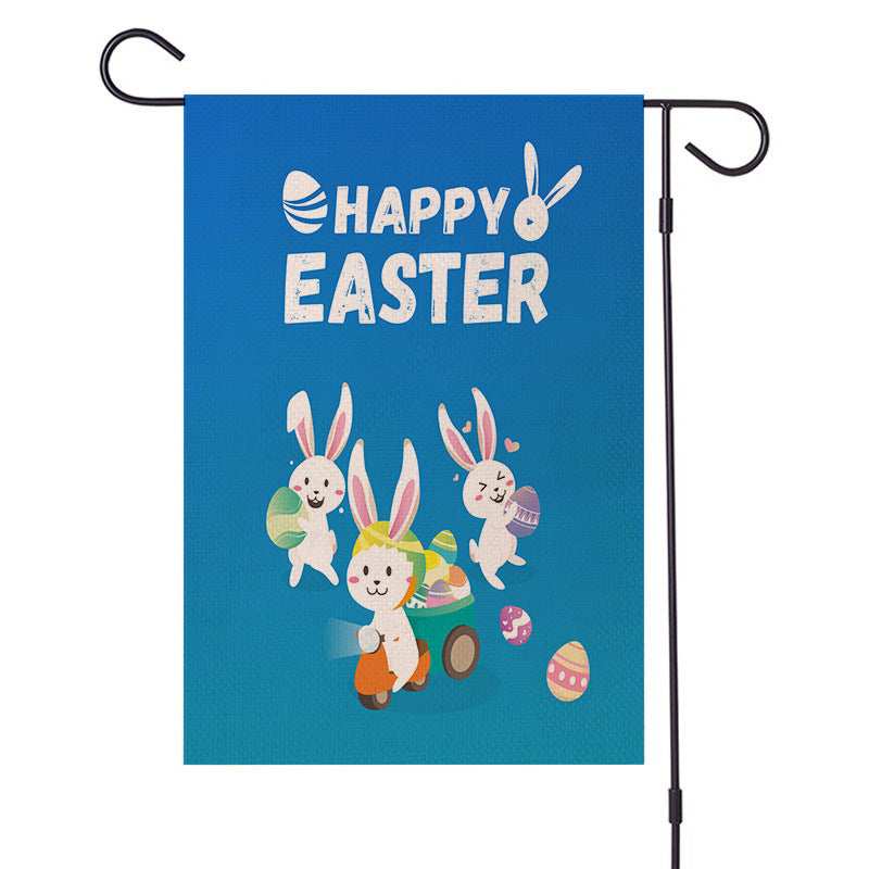 Easter Garden Courtyard Flag Double Sided Linen Various Styles