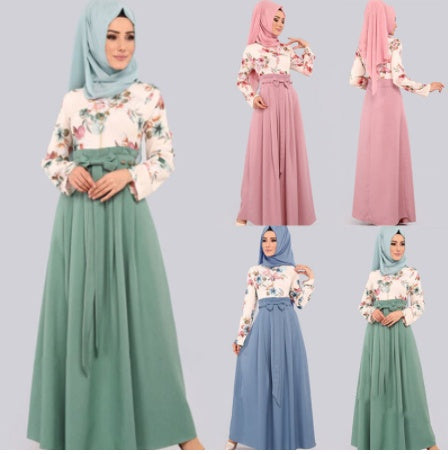 Ldodo's New European And American Women's Dress National Long Dress Ramadan Worship Dress Malay Dress