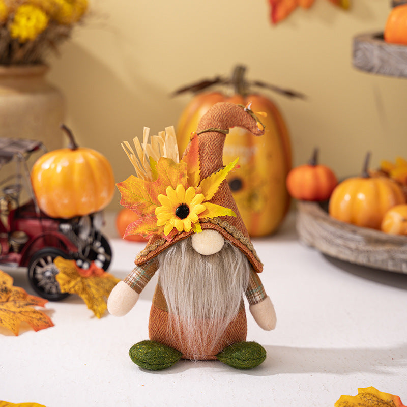 Thanksgiving Decorations Standing Gnome Ornaments