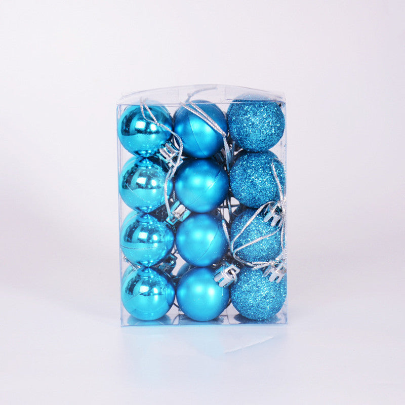 Christmas Balls-24 Pieces, Bows-12 Pieces and Lights