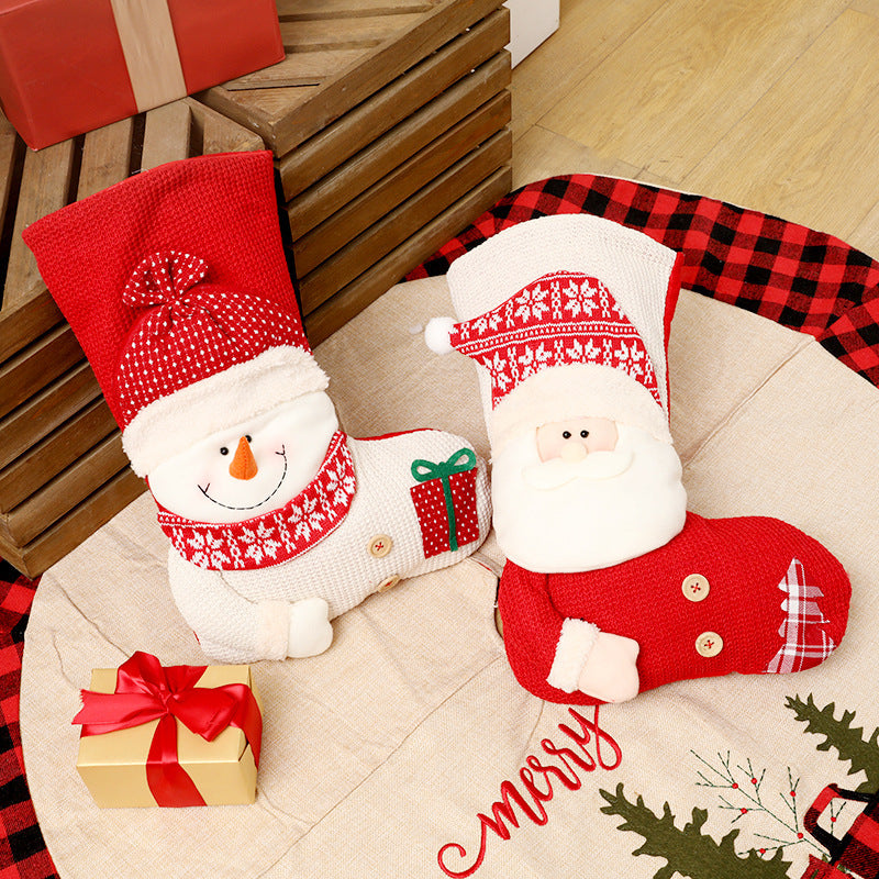 Christmas Knitted Stocking Decoration