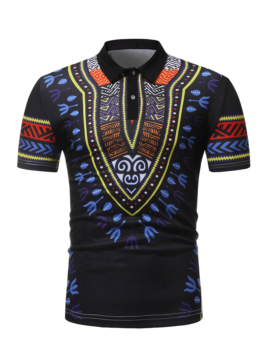 Color Printed Muscle Polo