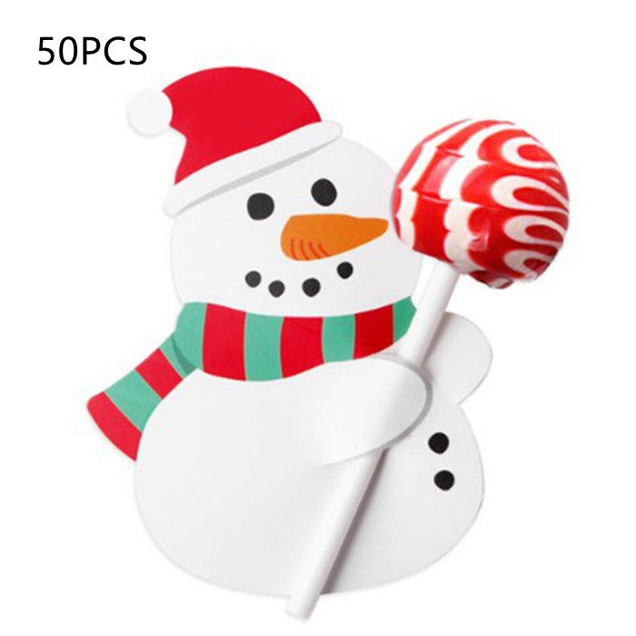 Christmas Snowman Lollipop Decorative Paper