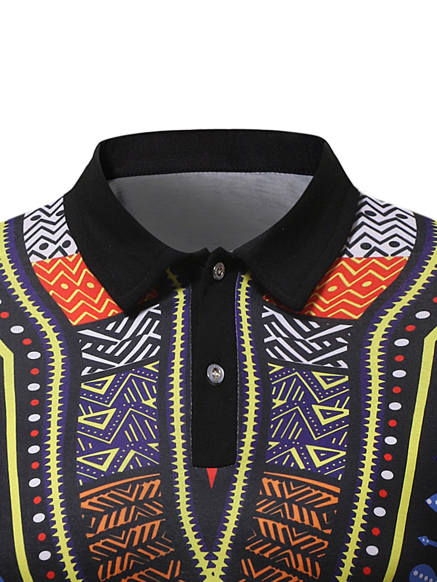 Color Printed Muscle Polo