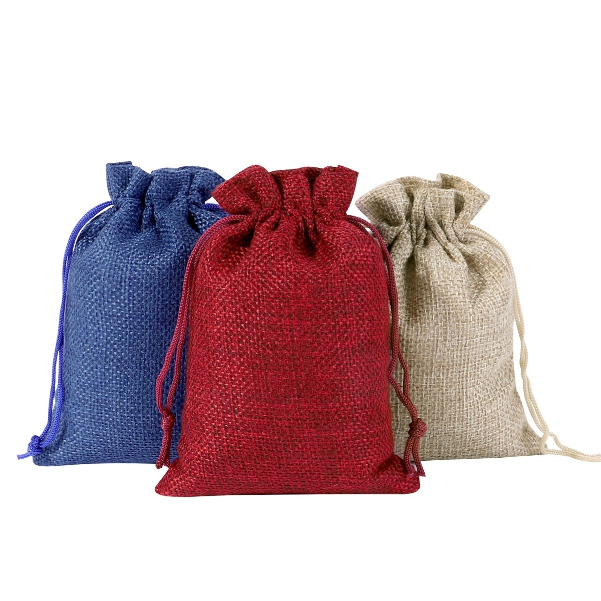 Linen Drawstring Christmas Gift Bags