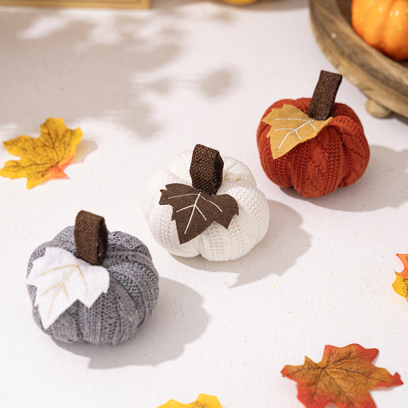 Thanksgiving Knitted Pumpkin Decorations