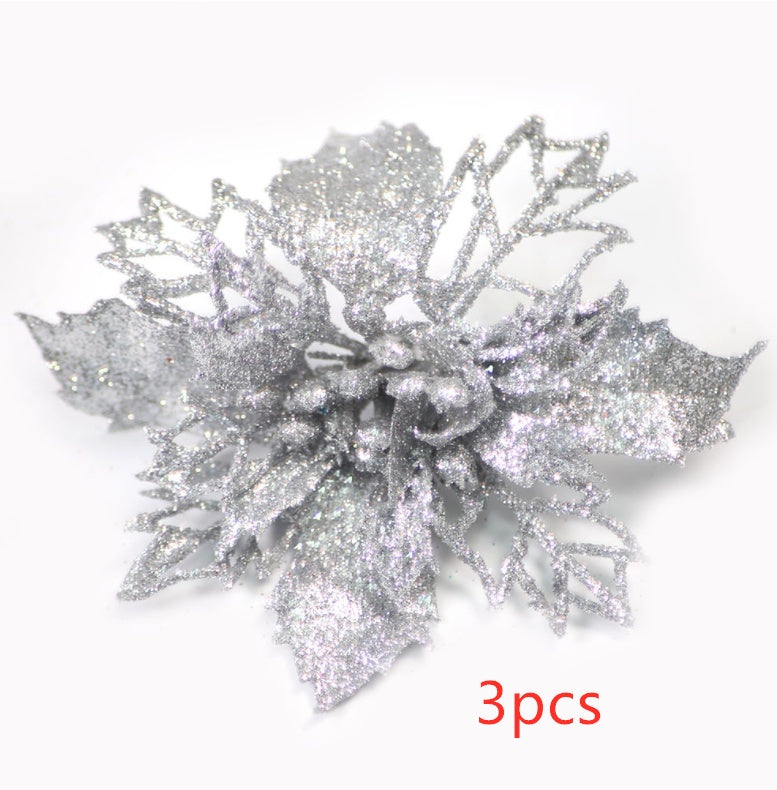 Christmas Flower Decoration- 3 Pack