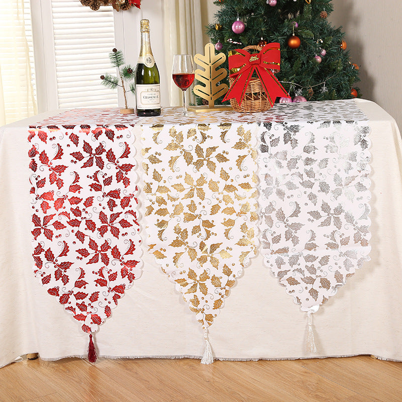 Christmas Snowflake Leaves Table Decoration