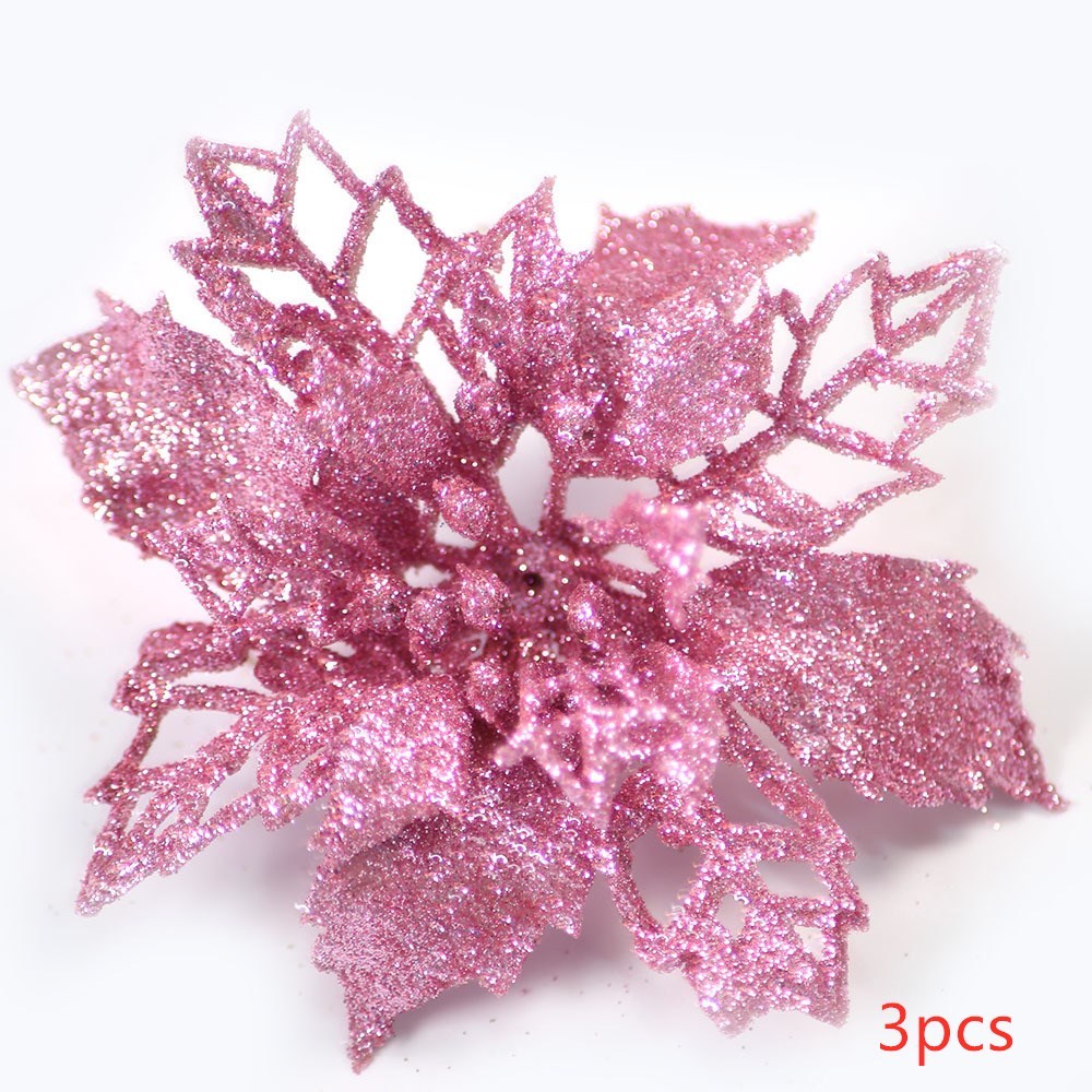 Christmas Flower Decoration- 3 Pack