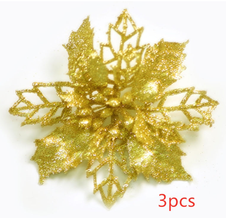 Christmas Flower Decoration- 3 Pack