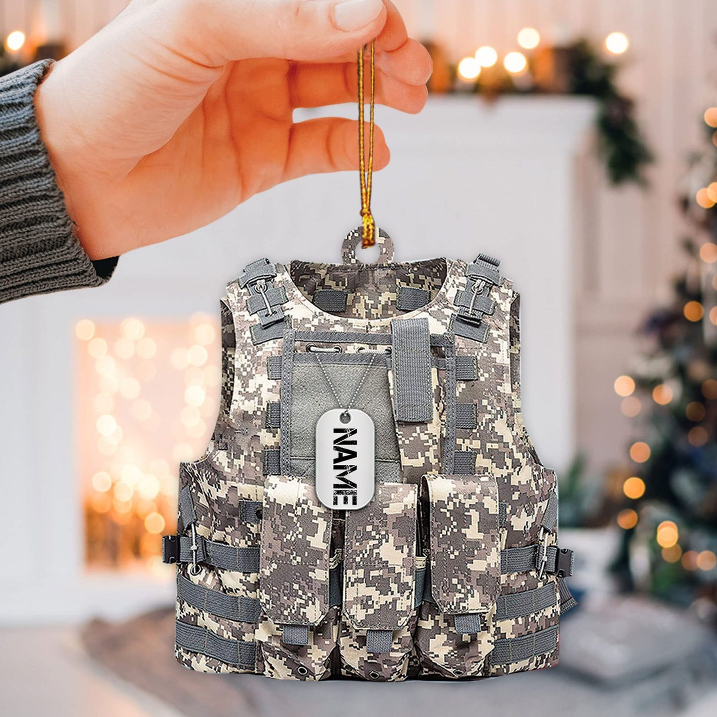 Personalized Veteran Soldier Backpack Charm