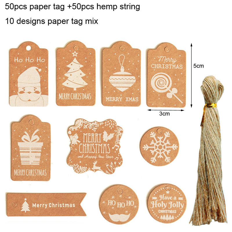 Paper Christmas Tag Card Set