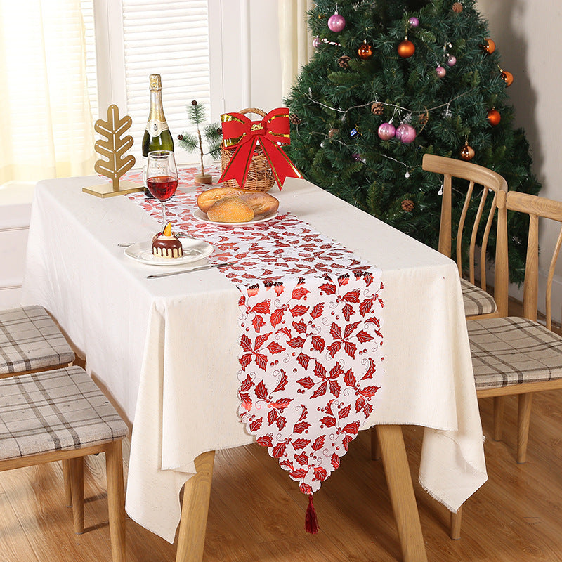 Christmas Snowflake Leaves Table Decoration