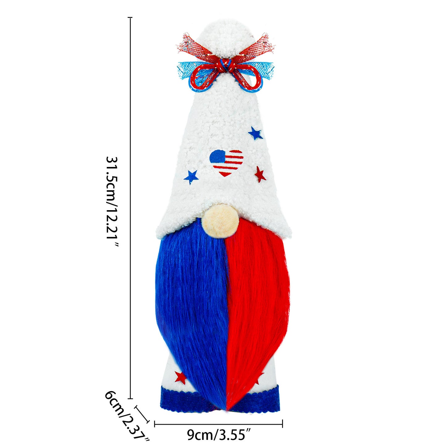 Independence Day Faceless Gnome Doll