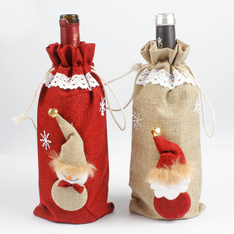 Christmas Wine Bottle Cover Decoration