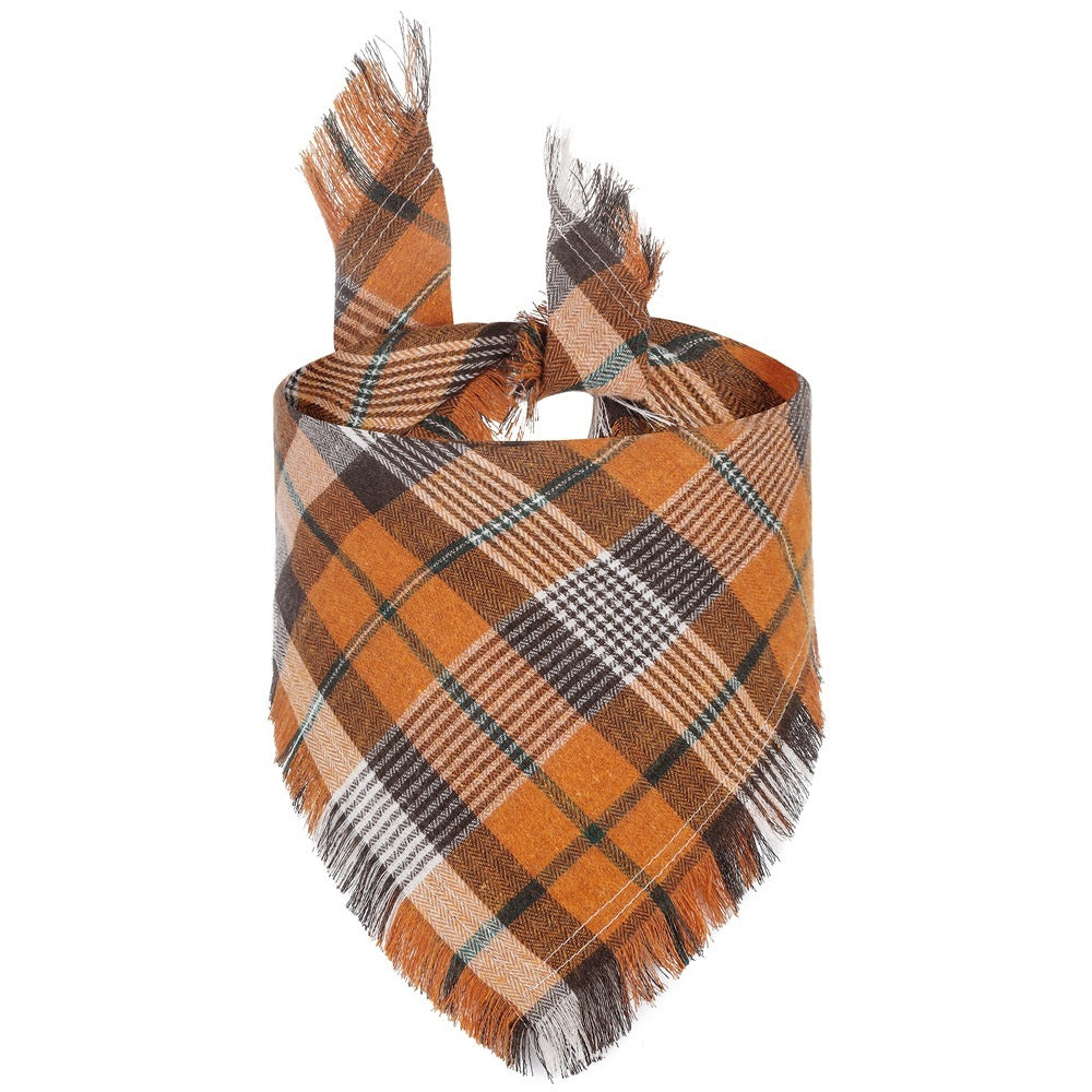 Fall Bandana For Pets With Tassel Edges