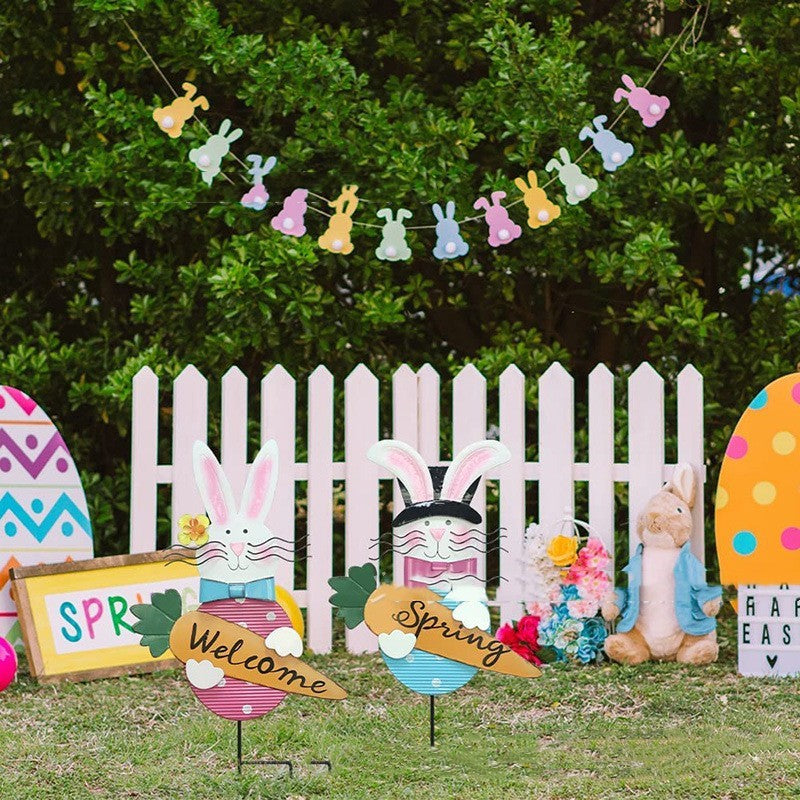 Garden Easter Animal Metal Ornaments