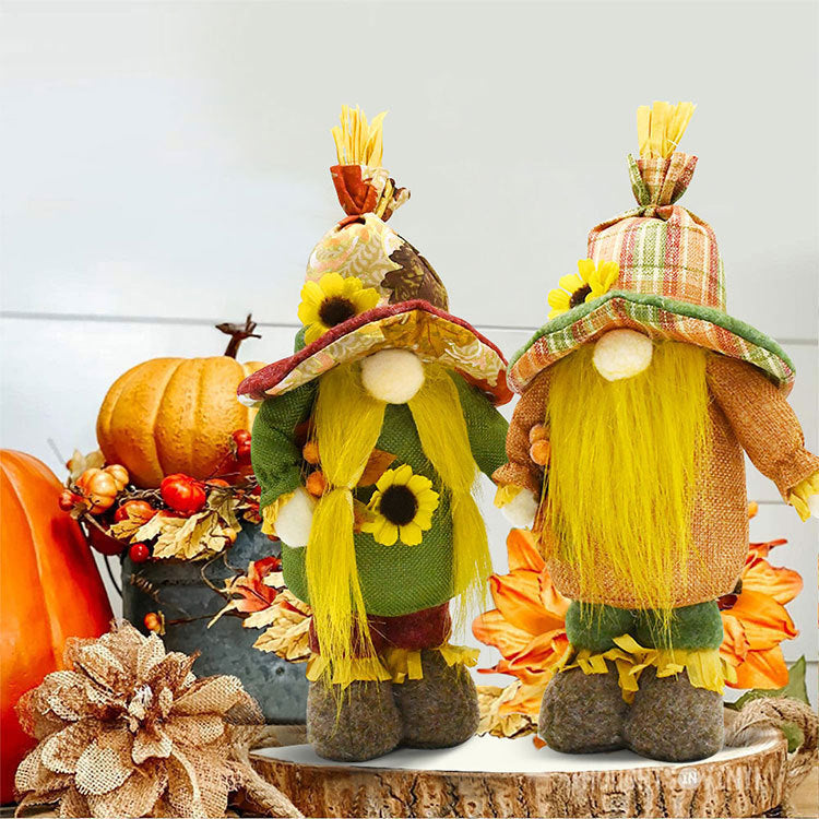 Harvest Sunflower Gnome Ornament