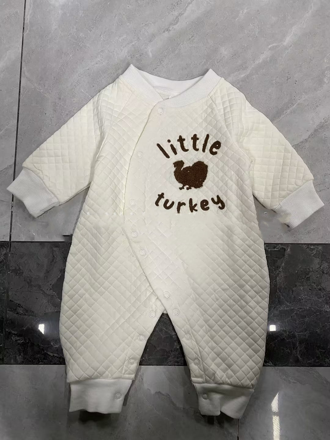 Children's Turkey Embroidered Jumpsuit