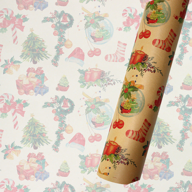 Christmas Gift Wrapping Paper European Style Retro