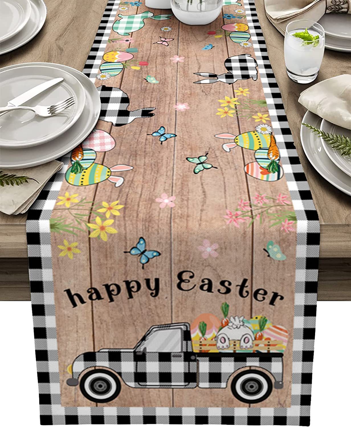 Easter Decoration Linen Tablecloth