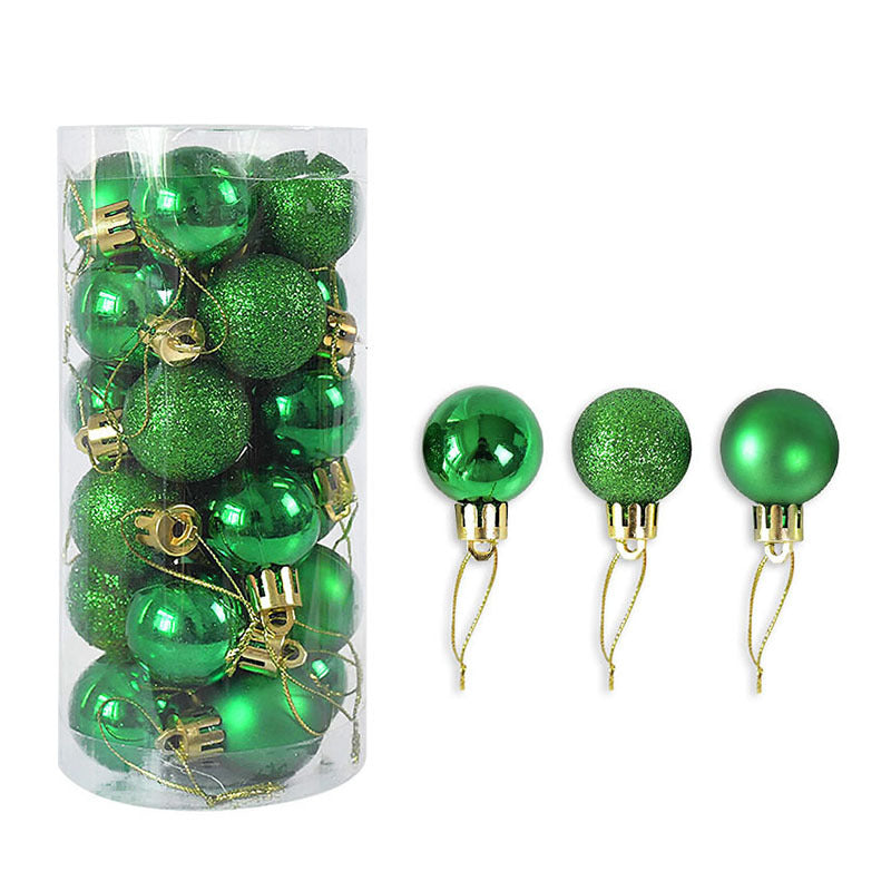 Christmas Decoration Shiny Matte Christmas Balls-24 Pieces