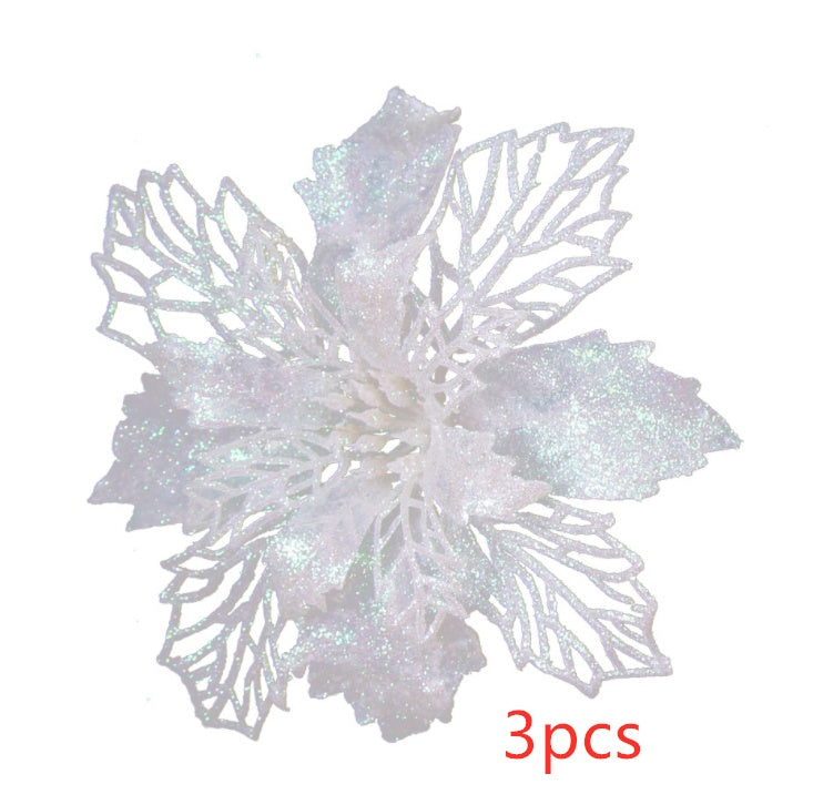 Christmas Flower Decoration- 3 Pack