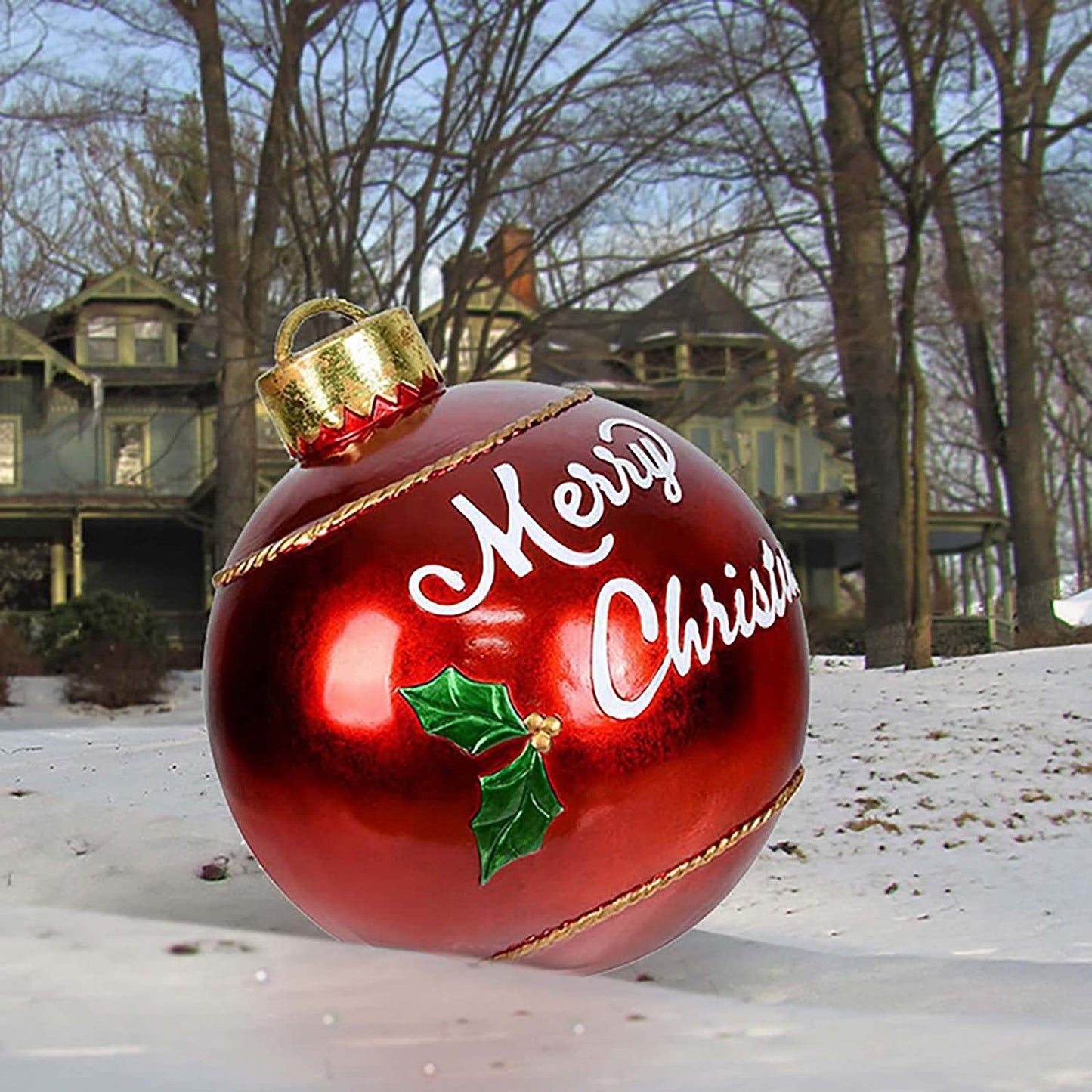 Christmas Themed Inflatable Ornament Ball