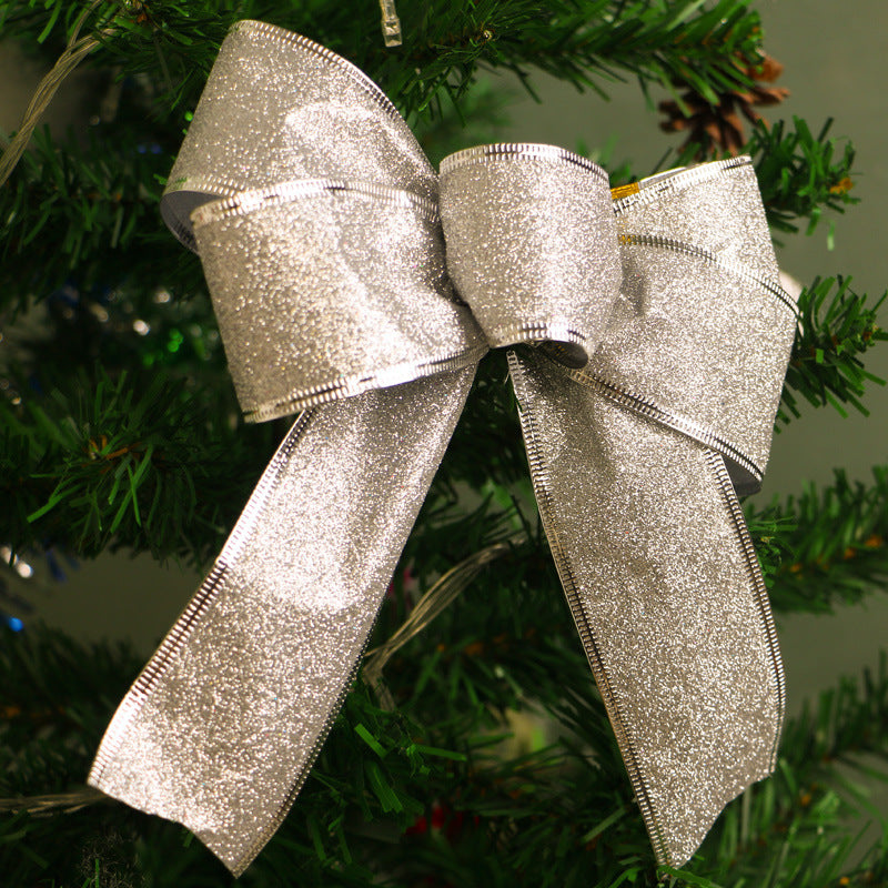 Glitter Bow Christmas Tree Decoration