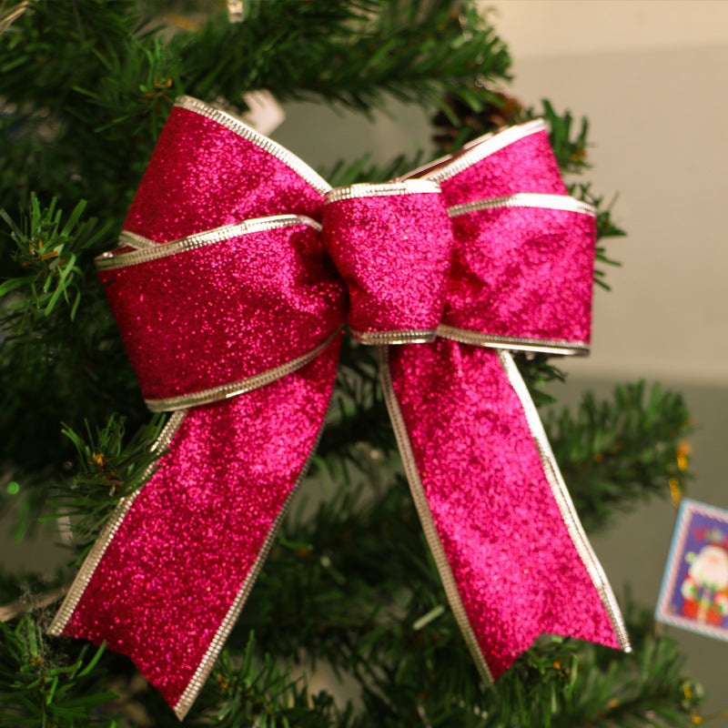 Glitter Bow Christmas Tree Decoration