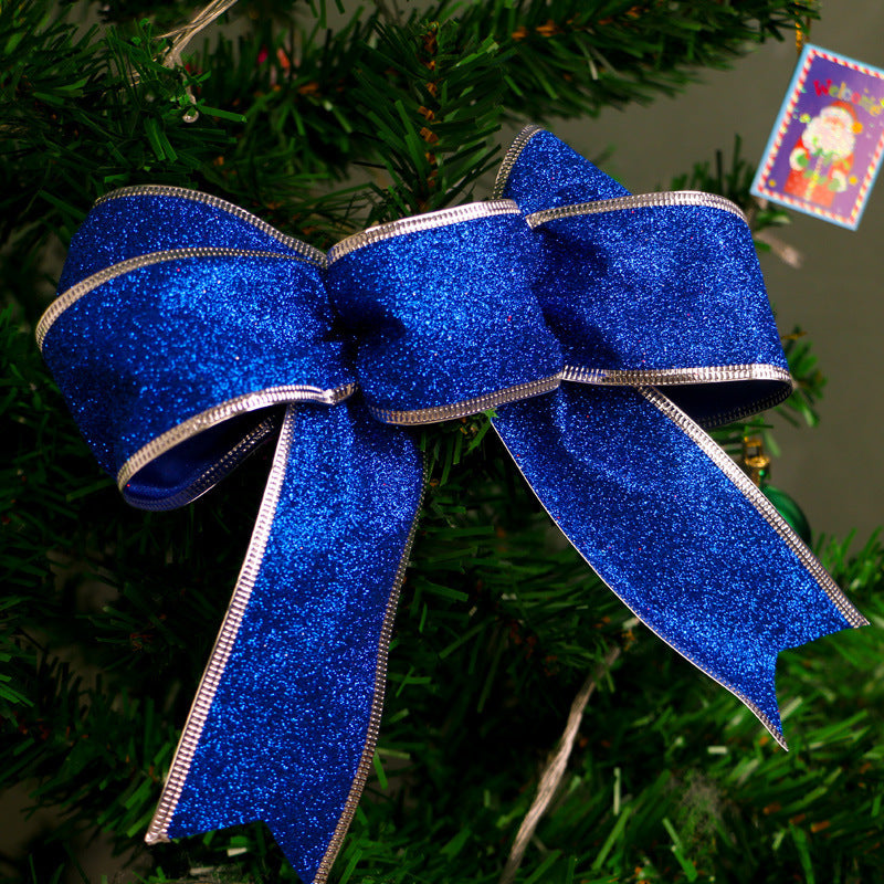 Glitter Bow Christmas Tree Decoration