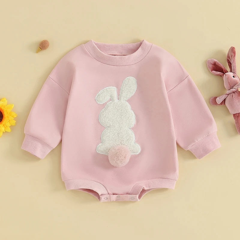 Newborn Easter White Rabbit Romper